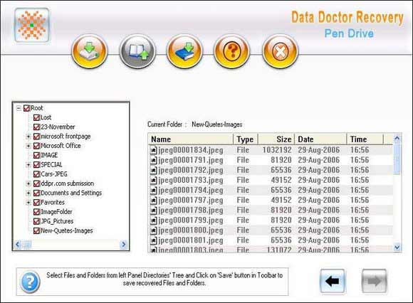 Screenshot of Key Drive Recovery Software